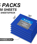 Top Shelf Sticky Floor Mats At 24 By 36 Inches With Five Packs providing a close-up view of blue sticky mats stacked with size and sheet details.