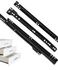 Heavy Duty 12 Inch Metal Drawer Slides Full Extension Ball Bearing Cabinet Rails for Dressers and Kitchen Drawers, black finish.