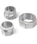 Two Pack 304 Stainless Steel Union Fittings Three Quarter Inch NPT Female Cast Pipe Connector for Industrial Plumbing
