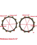 Clutch Friction Plates For Yamaha YFM660R Raptor 660R ATV 2001 To 2005 Bolt On Easy Install Sweet Upgrade Fits YFM660RLE Limited Edition 2003 To 2005 And YFM660RSE Special Edition 2005, 3mm thick