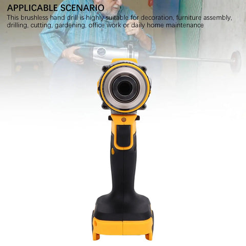 Badass Cordless Drill Featuring Brushless Motor 100 Nm Max Torque 2000 Rpm Speed Heavy Duty Electric Hand Drill For Tough Jobs Weekend Repairs And Pro Trades front view with ergonomic handle