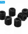 PATIKIL thread adapter sleeve reducing nuts, black metal, 6-piece set, M10 to M6 male–female reducers.