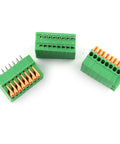 16 Position Spring Terminal Blocks PCB Connectors Kit 2x8 Pins 2.54mm Pitch Screwless 150V 2A for electronics