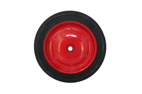 7 Inch Semi Pneumatic Rubber Tire With Diamond Tread And Steel Hub Featuring Grafoil Bearings Workhorse Half Inch Bore Offset Axle