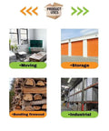 Top Shelf Pre Stretched Clear Plastic Wrap Roll 5 Inch By 1000 Feet Industrial Strength Shrink Film used for moving, storage, and bundling firewood.
