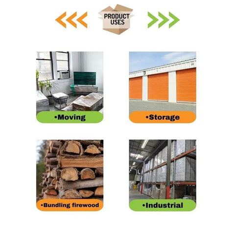 Top Shelf Pre Stretched Clear Plastic Wrap Roll 5 Inch By 1000 Feet Industrial Strength Shrink Film used for moving, storage, and bundling firewood.