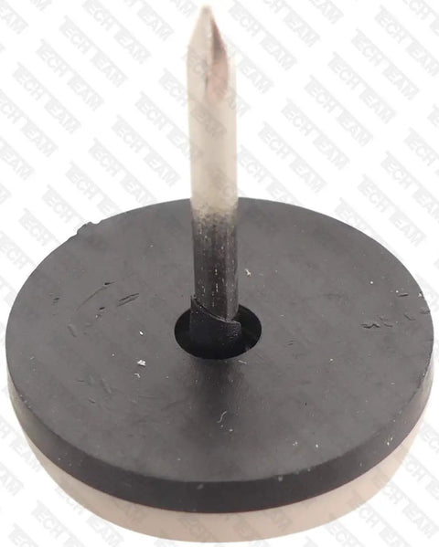 Nail On Pe Chair Glides Seven Eighth Inch Floor Savers for smooth table movement, showing 22mm diameter black protective pad.