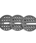 Five Pack Table Inserts For 12 And 14 Inch Band Saws And Scroll Saws With A 2.75 Inch Hole And 0.2 Inch Thick, shown in metal