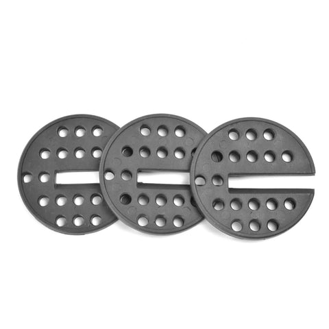 Five Pack Table Inserts For 12 And 14 Inch Band Saws And Scroll Saws With A 2.75 Inch Hole And 0.2 Inch Thick, shown in metal