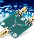Badass Two Way RF Power Splitter With Rock Solid SMA Connectors and Reliable Resistance Power Divider for Industrial Builds showing dual port circuit board.