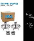Beefy Front Wheel Bearing And Hub Kit For 2010 To 2015 Lexus RX 350 RX 450h And 2008 To 2011 Toyota Highlander Includes Two Front Wheel Bearings And Two Front Hubs DIY Ready