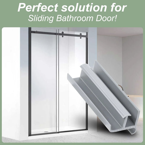 Gray Shower Door Bottom Track Two Pack, Single-Sided Channel With Widths Half Inch And Three-Eighths Inch, Fits Glass Door Thickness Seven Sixteenths Inch And Five Sixteenths Inch, Durable PVC For Secure Fit And Smooth Operation.