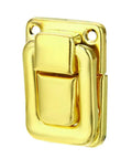 Gold lock from 4 Piece Silver Gold Key Hasp Lock Set For Suitcases Chests Boxes And Trunks Heavy Duty Toggle Latch Catches Nickel Plated