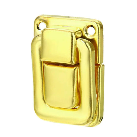 Gold lock from 4 Piece Silver Gold Key Hasp Lock Set For Suitcases Chests Boxes And Trunks Heavy Duty Toggle Latch Catches Nickel Plated