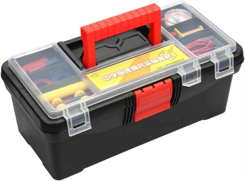 Hands On Physics Lab Kit For Electricity And Electromagnetism With Banana Plug System Complete Set For 30 Plus Experiments Ohm Law Motors Manual And Storage Bag For High School Students, black plastic storage case