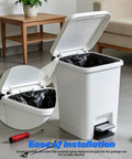 Soft Close Dampers For Trash Can Lids, Heavy-Duty 55-59N Hydraulic Quiet Closer Mechanism installed on kitchen garbage can