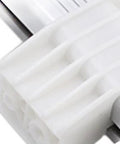Electric Push Rod Slide Block For Linear Actuators, Quiet Sofa Lifter And Recliner Parts Kit, Low Noise Motor Slider, Durable Plastic Metal Blend, Long Lasting Performance For Push Rod Systems, Smooth And Easy Hassle Free Operation close-up white ABS metal block