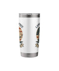 Patriotic American Flag Sailboat Insulated Tumbler Stainless Steel Travel Cup with USA-themed design on white background.
