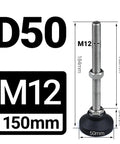 Adjustable Lathe Leg Set With 50mm Diameter Threaded Leveling Feet And Swivel Base Articulating Legs, M12 specifications