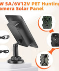 3W Solar Panel Kit With Built In 5000mAh Battery For Trail Cameras IP66 Waterproof Hunting Game Cam Power Supply