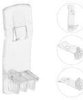 Plastic Locking Shelf Pins 25 Pack, Rectangular Shelf Clips For Kitchen Cabinets And Furniture, clear peg close-up view