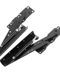 Heavy Duty Two Piece Lift Up Coffee Table Mechanism With Smooth Gas Spring Hinge Support Bracket, black metal design.