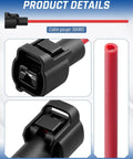 Premium Heavy Duty One Pin Pigtail Plug Harness With 10 Awg Wire For C62B1 Ce1017BF Ket Mg640 Connectors close-up view of connector and wire