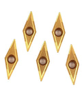 High Performance 10 Pcs VCMT110304 Carbide Turning Inserts For Stainless Steel CNC Lathe With Epic Wear Resistance And Sweet Cutting Results, five gold inserts.