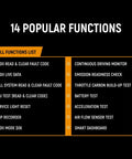 Image listing 14 popular functions for Everyday Bluetooth OBDII Diagnostic Tool For Cars With Full System Scan Read Fault Codes And Definitions ECU Diagnostics Maintenance Light Reset Easy Car Troubleshooting GWScan Compatible.