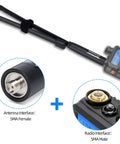Connector details of High Gain 18.89 Inch Dual Band Ham Radio Antenna 144/430 MHz Tactical UHF VHF Signal Booster for handheld radios.