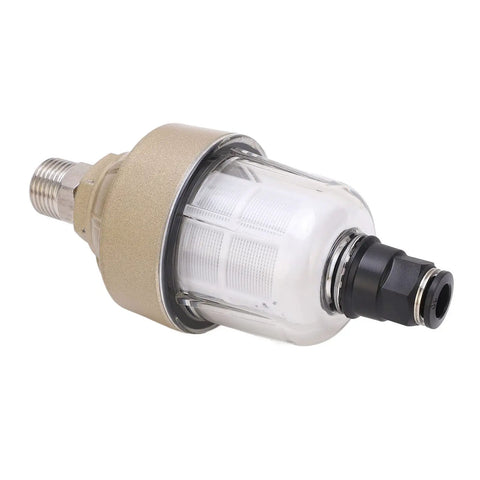 Automatic Pneumatic Water Drain Valve For Air Compressor And Cooling Systems - Easy Install Clear G1/2 Inch condensate discharger with a transparent housing.