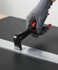 Using Foldable Edge Pliers For Sheet Metal Angled Seamer With Ergonomic Non Slip Handle on metal sheet