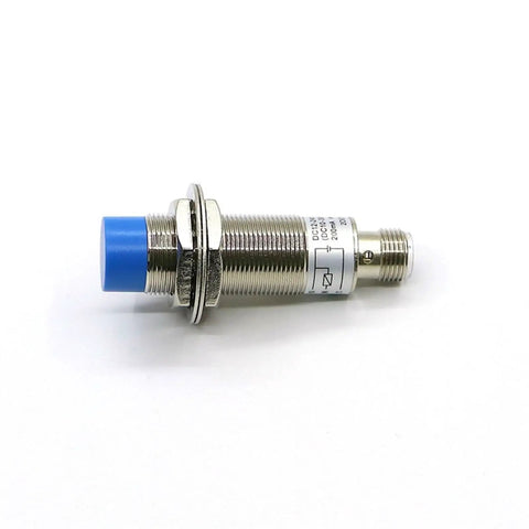 FRCM18-5DO M12 Connector Motion Inductive Proximity Sensor for Industrial Automation High Precision Detection Fast Response Rugged Build Easy Plug In Ideal for Conveyor Lines and Machinery, cylindrical metal sensor with blue cap