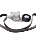 Drive Belt Tensioner Kit For Ford Edge Explorer Flex MKS MKT MKX MKZ 2010 2019 3 5L V6 Replaces BT4E6B209CC 7T4E6B209EB Fix Your Ride Smooth No Worries Just Install Plug And Play Reliable Beast Mode Upgrade with belt and pulley