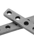 Premium Stainless Steel Screw Fixing Plate With Five Hole Threaded Base Pack Of Two legit heavy duty mounting brackets close-up view.