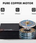 Heavy Duty Variable Speed Engraving Knife Sharpening Station With Six Grit Wheels And Stepless Forward Reverse Dial For No Sweat Hobbyist Tool Maintenance close-up of pure copper motor and components.