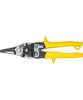 Crescent Wiss MetalMaster compound-action snips, 9-3/4 in, yellow-handled side view (M3R)