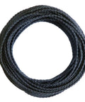 3mm Paracord With Textured Posi Lock Ninja Black Color Made In USA Beefy Outdoor Cord for camping and tactical gear, coiled view
