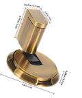 Heavy Duty Zinc Alloy Door Stop With Adjustable 10 to 20mm Range, Windproof Mechanical Door Stopper, brass finish and design details