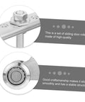 Close-up of a Heavy Duty Sliding Barn Door Roller Kit With Beefy Gate Rollers And Steel Track, silver finish, showing smooth operation