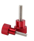 5 Pack Thumb Screws Aluminum M6x30 Knurled Head Easy Grip Hand Screws For Diy Projects And Home Office Gear Orange Color Finish Lightweight Durable Aluminum Alloy Fasteners For Machinery And Furniture - red version