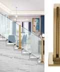 Super Sleek Heavy Duty Glass Railing Assembly With Stainless Steel Posts And Clamping Hardware For 10 To 12mm Panels Rock Solid Ballustrade Kit for stairs and balconies.