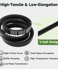 Rear Tine Tiller Drive Belt Replacement For Earthquake Versa Tiller Cultivator 99cc Engine 12x728 Type 4L; high-tensile design