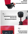 Safety lock, nylon sleeve shaft, and turntable speed regulator of Built Like A Tank Electric Stretch Film Wrapper.