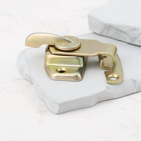 Built Tight Six Piece Table Leaf Lock Kit Featuring Serious Buckle Hardware For Cabinet Doors Drawers Computer Workstations Conference Tables And Home Office Projects 80 By 57 Mm - close-up of steel latch.