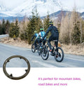 Three Piece Black Bike Chain Guards Set For Road And Mountain Bikes Durable Plastic Sprocket Protector Cover Chainwheel Guard Kit Fits Most Cranks With Four Screw Mounts shown with cyclists