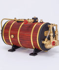 Copper Horizontal Steam Boiler With Insulation And Double Combustion Tube System, 850ml Capacity for model ship engines.