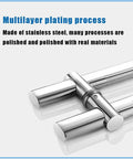 Stainless Steel Push Pull Door Handle Built To Last No Fuss Install Rectangular Back To Back Design 304 Grade Rustproof Heavy Duty Door Pull