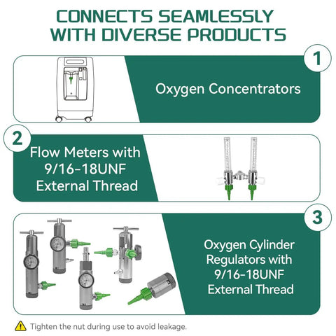 Five Pack Oxygen Tubing Swivel Nipple Connectors Individually Packaged For No Hassle Setup And A Solid Leak Free Fit With Most Oxygen Concentrators Regulators And Flow Meters. Compatible with oxygen concentrators, flow meters, and regulators.