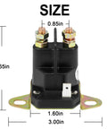 12V Starter Solenoid Relay Switch Replacement With 3 Terminals For 435-700 Husqvarna 539101714 Trom-Betta 812-1221-211 854-1221-210 93265-9 93265WR 93265-WR Durable Plastic Case With Copper Cadmium Contacts, 2.65in tall